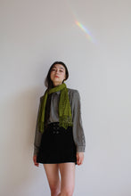 Load image into Gallery viewer, 1990s Moss Green Fringe Scarf