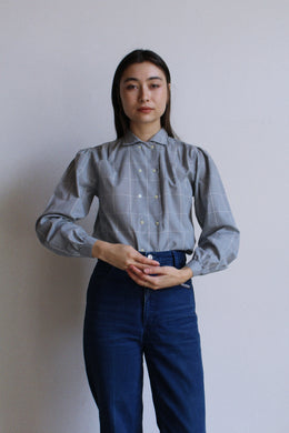 Hathaway Grid Print Blouse