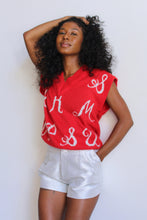 Load image into Gallery viewer, 1980s Red Letter Pullover Sweater Vest