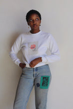 Load image into Gallery viewer, Primary Rose White Raglan Sweater | Small
