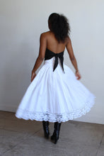 Load image into Gallery viewer, 1980s White Irish Linen &amp; Lace Cutout Skirt