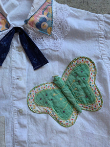Antique Butterfly Patchwork Blouse