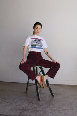 1990s Calvin Klein Burgundy Jeans