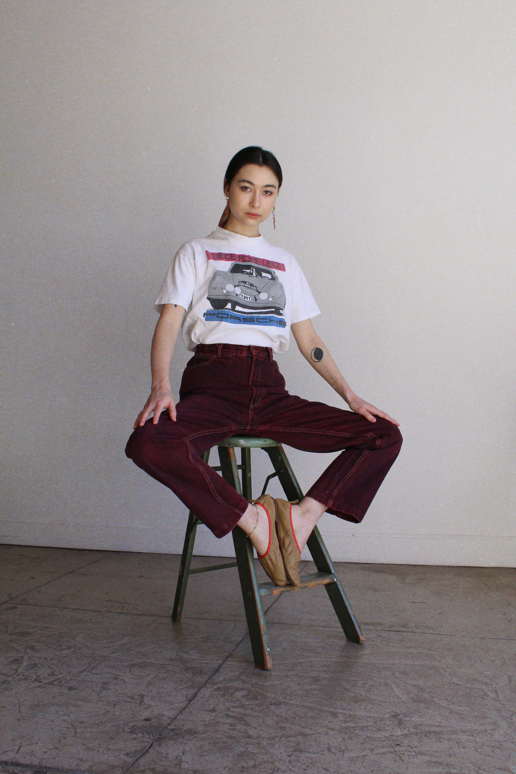 1990s Calvin Klein Burgundy Jeans