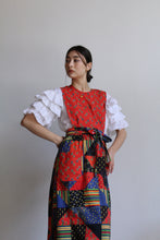Load image into Gallery viewer, 1970s Patchwork Pinafore Wrap Dress