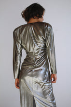 Load image into Gallery viewer, 1980s Liquid Gunmetal Dress