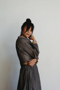 Victorian Grey Pinstripe Dress Set