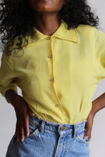 Load image into Gallery viewer, 1940s Bright Yellow Rayon Blouse