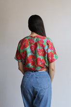 Load image into Gallery viewer, Bright Floral Silk Blouse