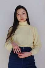 Load image into Gallery viewer, 1980s Butter Yellow Turtleneck Sweater