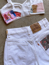 Load image into Gallery viewer, Sunblest Patchwork Levi&#39;s Jean Shorts