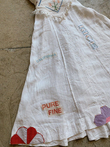 Happy Day Antique Linen Patchwork Dress
