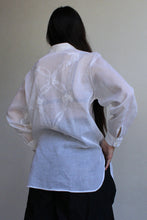 Load image into Gallery viewer, 1980s Organza Appliqué Tunic Blouse
