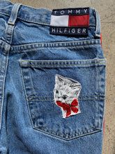 Load image into Gallery viewer, Darling Kitty Patchwork Tommy Jeans