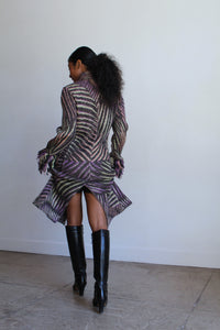 1990s Second Skin Wool Fringe Coat