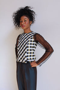 Gold Checkered Blouse