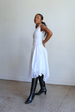 Load image into Gallery viewer, 1980s White Irish Linen &amp; Lace Cutout Dress