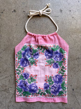 Load image into Gallery viewer, Hankie Halter Top Pink Gauze - Scalloped Blue Rose | XL