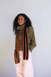 Silk Velvet Burnout Neck Scarf