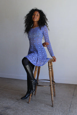 1990s Lavender Lace Dress