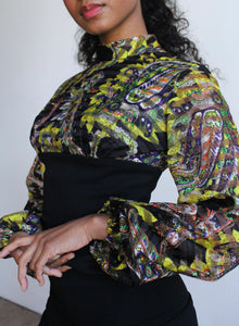 1960s Paisley Empire Waist Romper