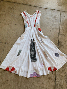 Happy Day Antique Linen Patchwork Dress