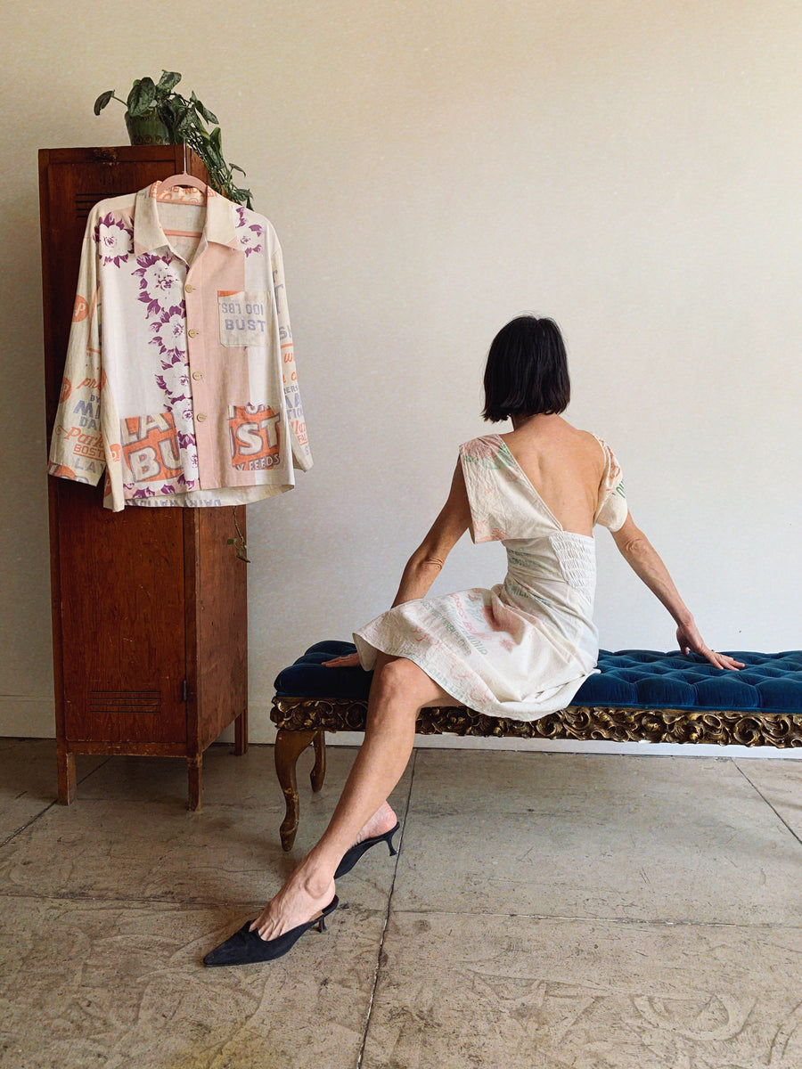 Golden Poppy Rice Sack Dress – 3 Women