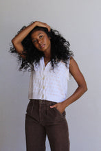 Load image into Gallery viewer, 1990s Peach &amp; White Knit Grid Vest