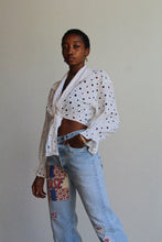 Load image into Gallery viewer, 1980s Eyelet Cropped Blouse