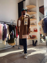 Load image into Gallery viewer, Rice Sack Patchwork Trench Coat