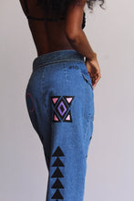 Load image into Gallery viewer, 1980s Painted Denim Skirt and Belt
