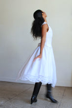 Load image into Gallery viewer, 1980s White Irish Linen &amp; Lace Cutout Dress