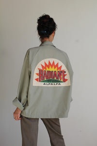 Radiant Alfalfa Sage Grey Zip Up Jacket
