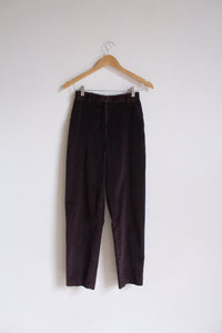 1980s Eggplant Brown Wide Wale Corduroy Trousers