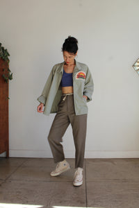 Radiant Alfalfa Sage Grey Zip Up Jacket