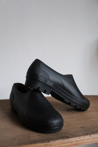 1980s Black DKNY Rubber Slip on Loafers - Size 8