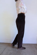 Load image into Gallery viewer, 1980s Eggplant Brown Wide Wale Corduroy Trousers