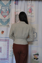 Load image into Gallery viewer, 1980s Custom Tailored Cropped Linen Blazer Jacket
