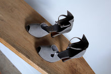 Load image into Gallery viewer, 1940s Grey Suede Ankle Strap Pumps - Size 7.5/8