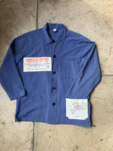 Load image into Gallery viewer, Fiddlin’ Kitty Railroad Stripe Workwear Long Sleeve Button Up