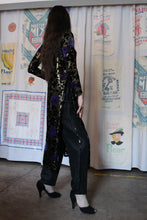 Load image into Gallery viewer, 1960s Floral Silk Velvet Burnout Áo Dài Dress w/ Sheer Gold Lurex