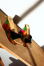 Load image into Gallery viewer, 1990s Window Pane Art to Wear Slip on Wedges - Made in Romania - Size 8