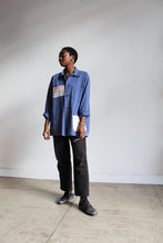 Load image into Gallery viewer, Fiddlin’ Kitty Railroad Stripe Workwear Long Sleeve Button Up