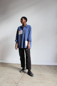 Fiddlin’ Kitty Railroad Stripe Workwear Long Sleeve Button Up