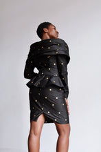 Load image into Gallery viewer, 1980s Black Raw Silk Polka Dot 3 Piece Set