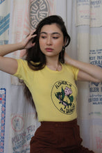 Load image into Gallery viewer, Flower of the Dragon Vintage Yellow Tee is