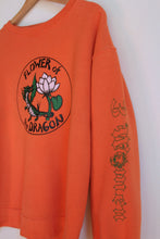 Load image into Gallery viewer, Flower of the Dragon Orange Raglan Sweatshirt