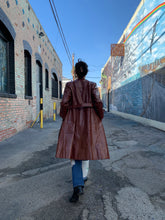 Load image into Gallery viewer, 1970s Chestnut Brown Leather Trench Coat
