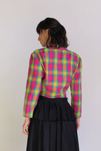 Load image into Gallery viewer, 1990s Hot Pink Plaid Cropped Clueless Jacket