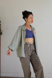 Radiant Alfalfa Sage Grey Zip Up Jacket